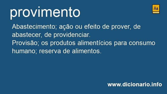 Significado de provimento