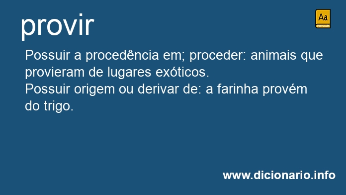 Significado de provirmos