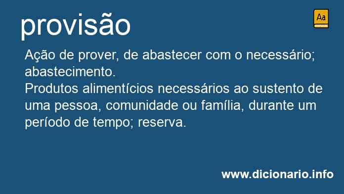 Significado de proviso