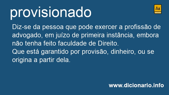 Significado de provisionado