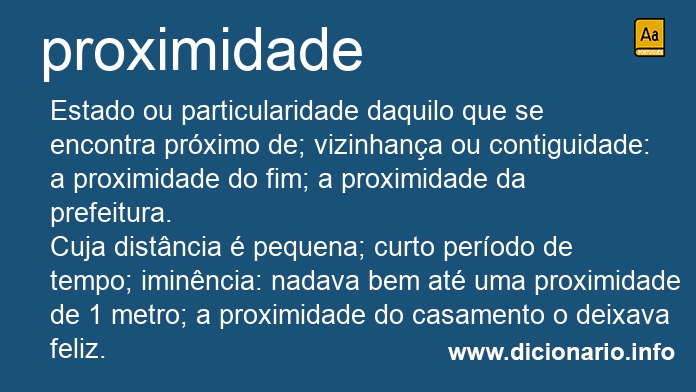 Significado de proximidade