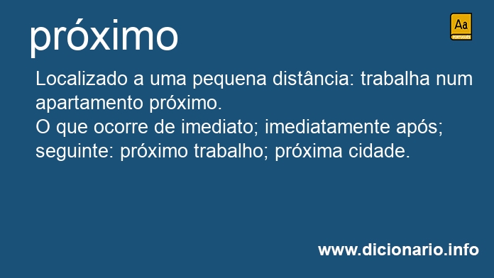 Significado de prximo