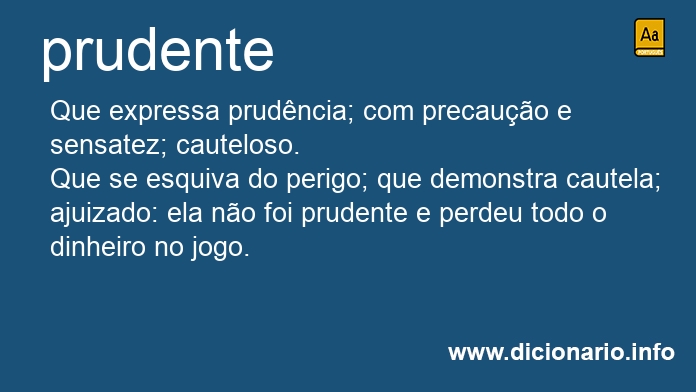 Significado de prudentes