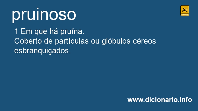 Significado de pruinosos
