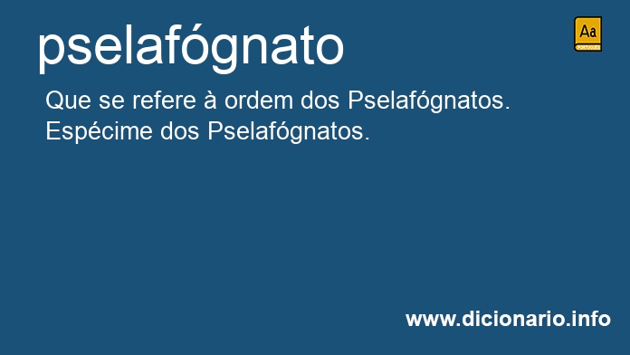 Significado de pselafgnato