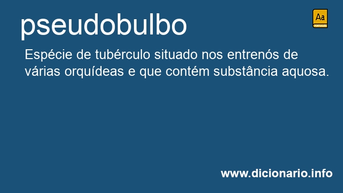 Significado de pseudobulbo