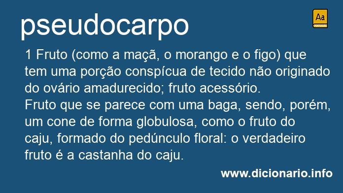 Significado de pseudocarpo