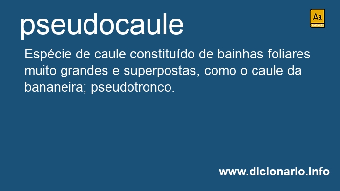 Significado de pseudocaule