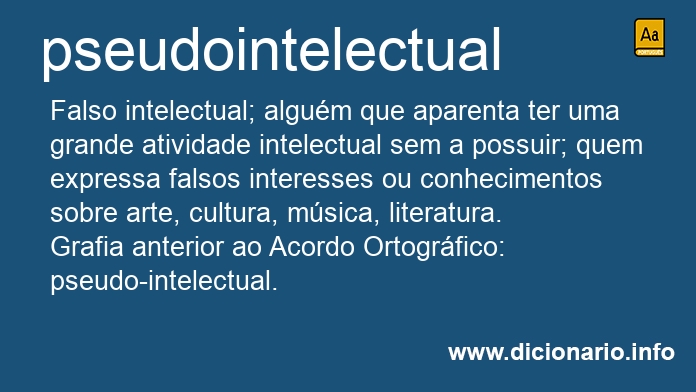 Significado de pseudointelectual