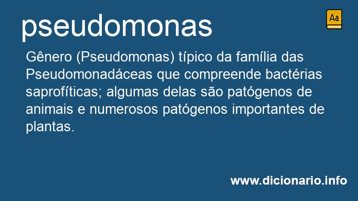 Significado de pseudomonas