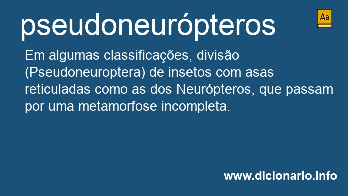 Significado de pseudoneurpteros