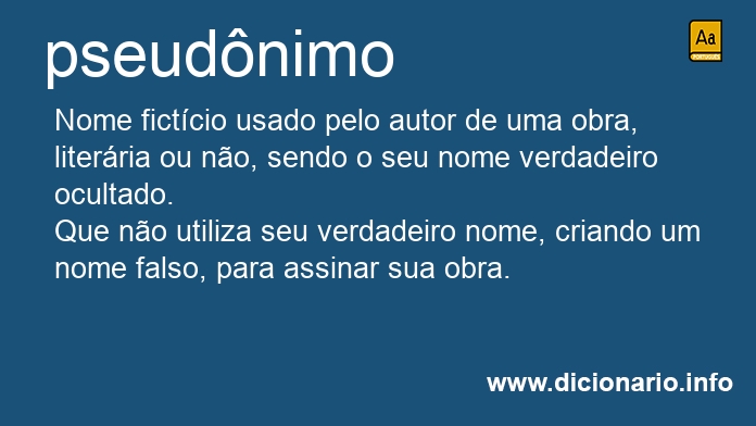 Significado de pseudnimos