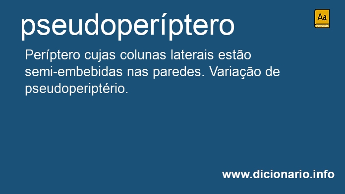 Significado de pseudoperptero