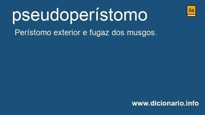 Significado de pseudoperstomo