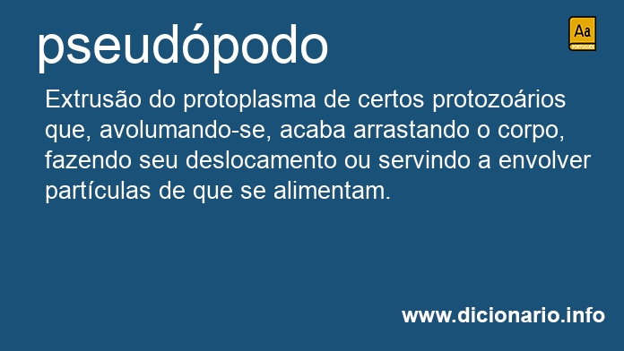 Significado de pseudpodos