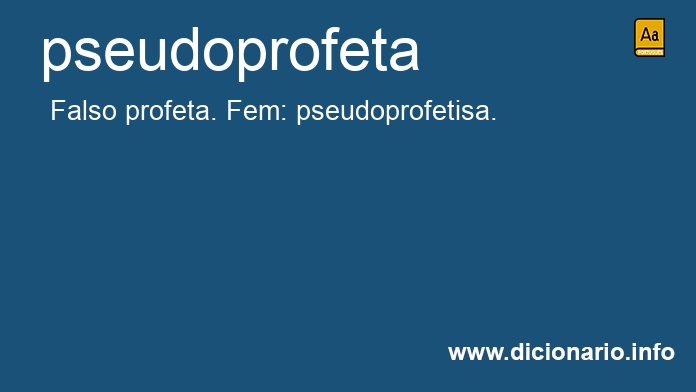 Significado de pseudoprofeta