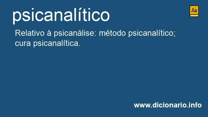 Significado de psicanaltica