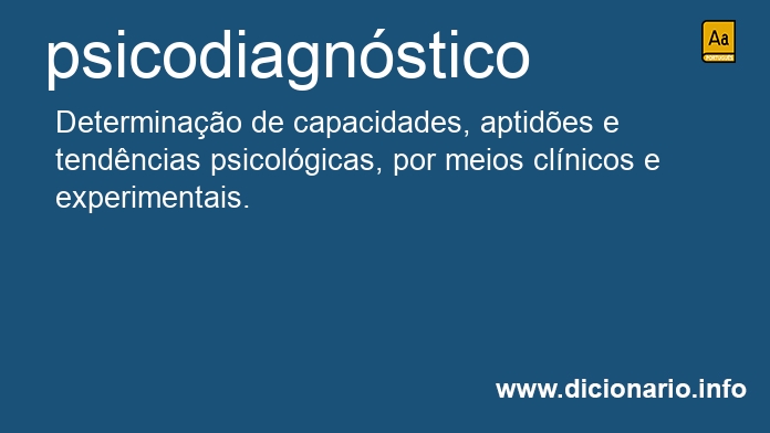 Significado de psicodiagnstico