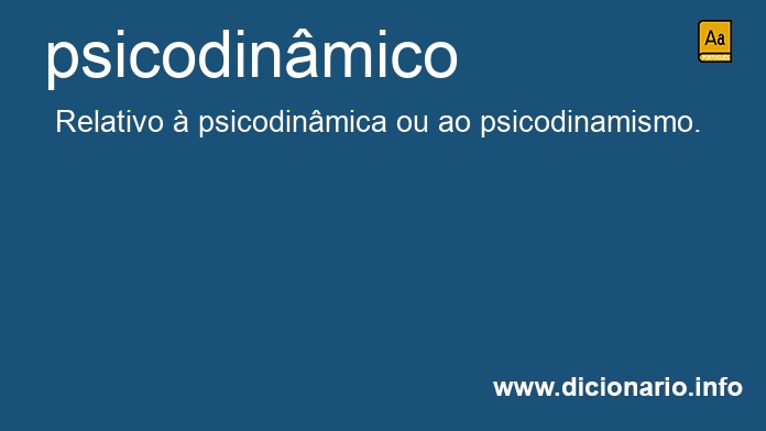 Significado de psicodinmica