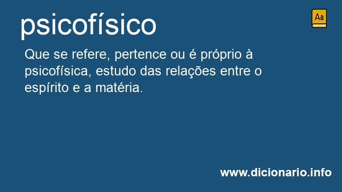 Significado de psicofsico