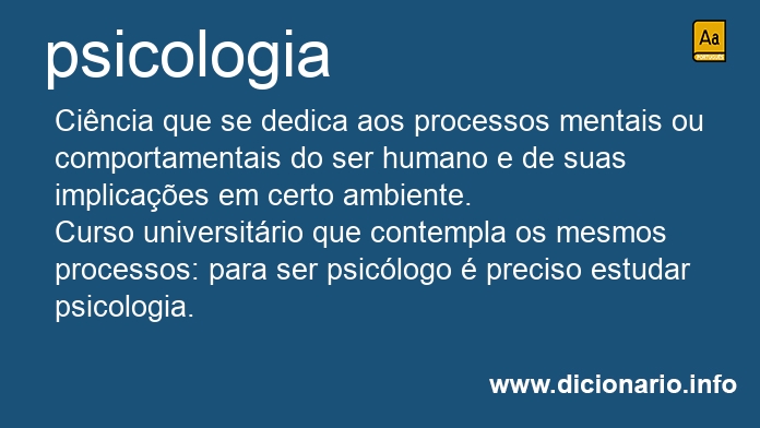 Significado de psicologia