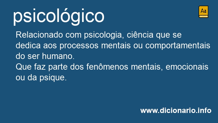 Significado de psicolgico