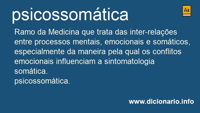 Significado de psicossomtica