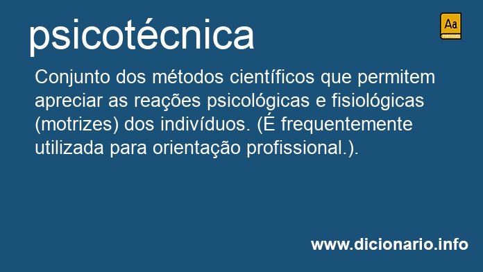 Significado de psicotcnica