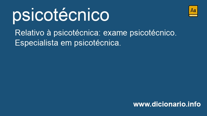 Significado de psicotcnico