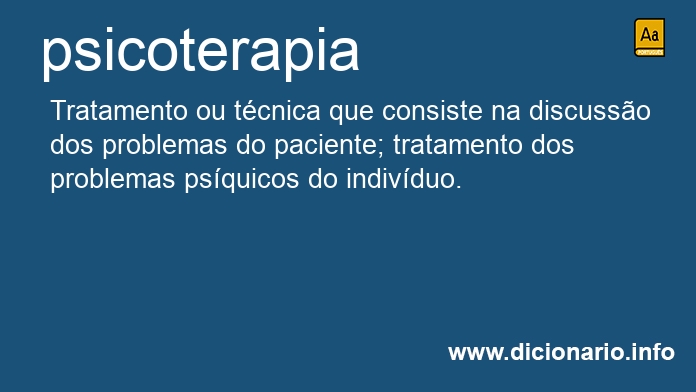 Significado de psicoterapias