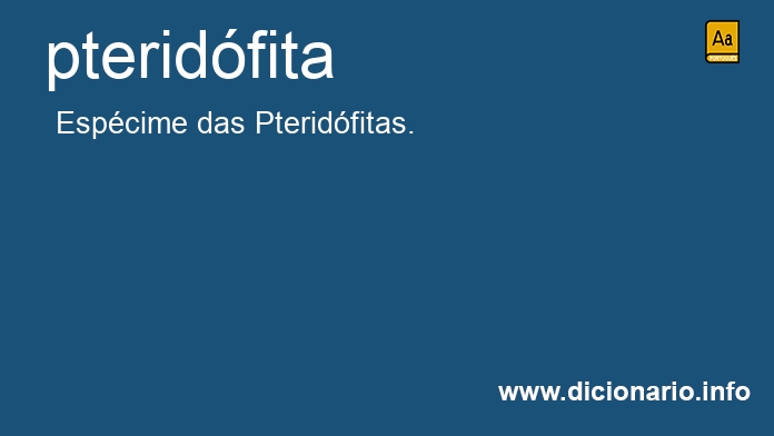 Significado de pteridfita