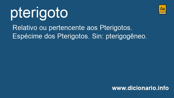 Significado de pterigoto