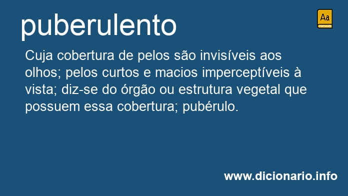 Significado de puberulento