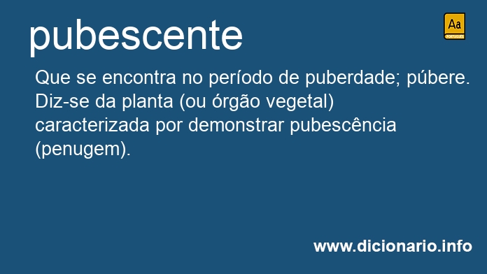 Significado de pubescente