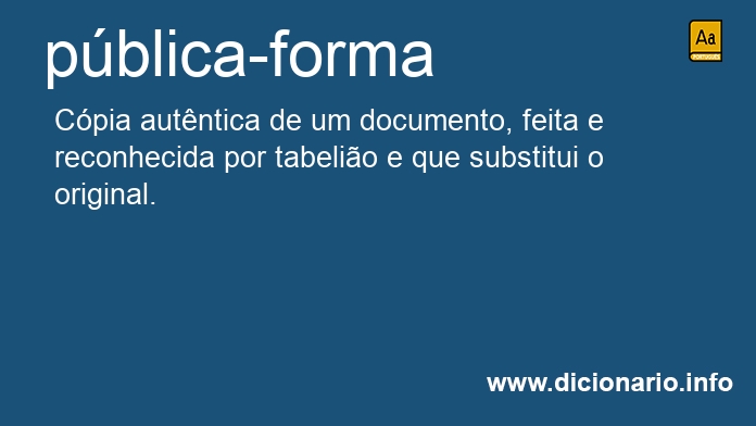 Significado de pblica-forma