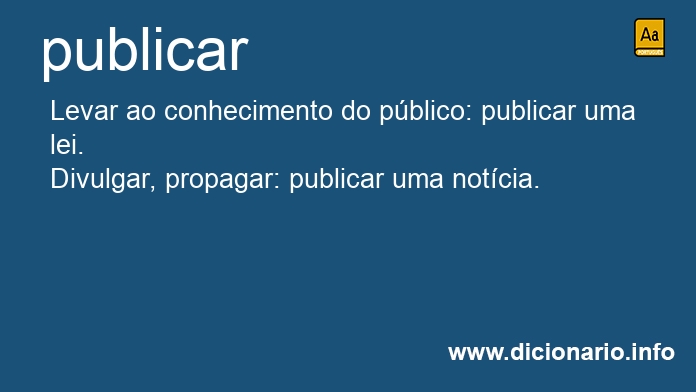 Significado de publicamos