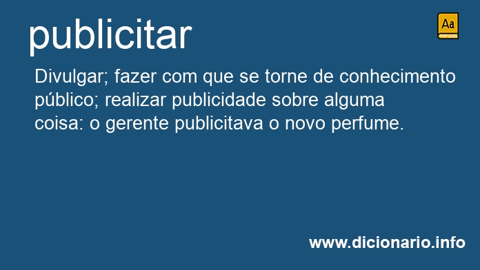 Significado de publicitar