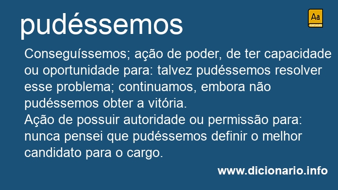 Significado de pudssemos