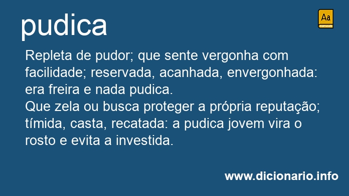 Significado de pudica