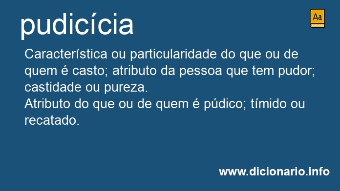 Significado de pudiccia