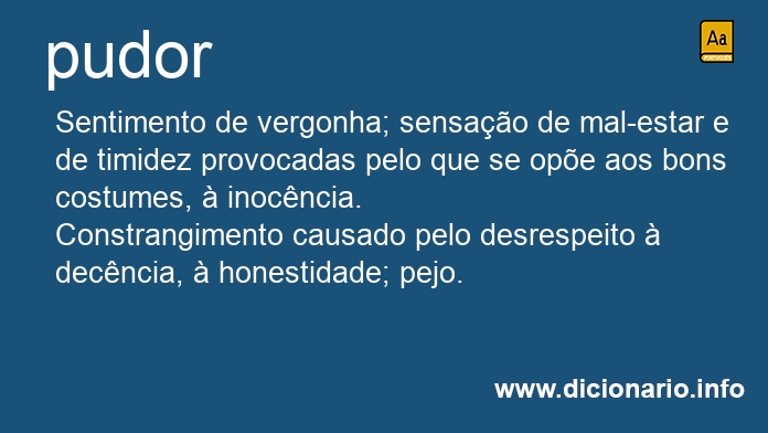 Significado de pudor