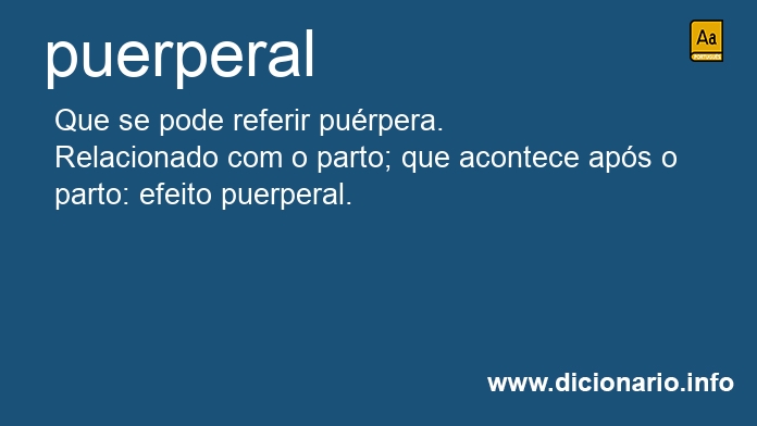 Significado de puerperal