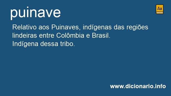 Significado de puinave