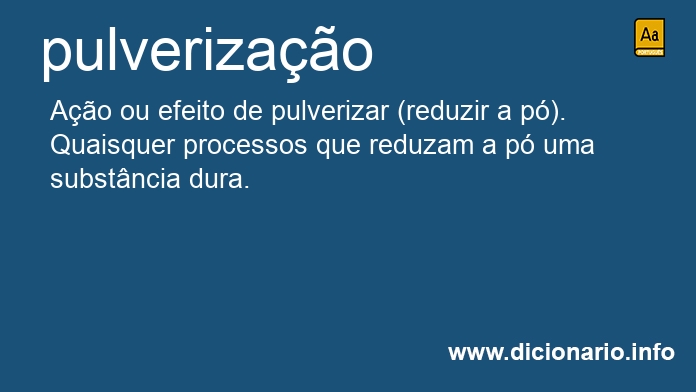 Significado de pulverizao