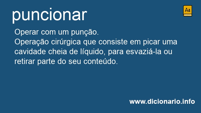 Significado de puncionar