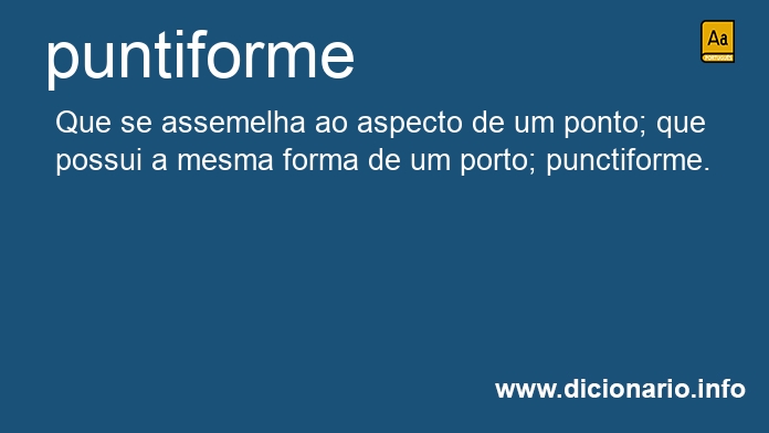 Significado de puntiforme