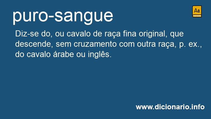 Significado de puro-sangue