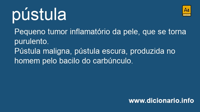 Significado de pstula