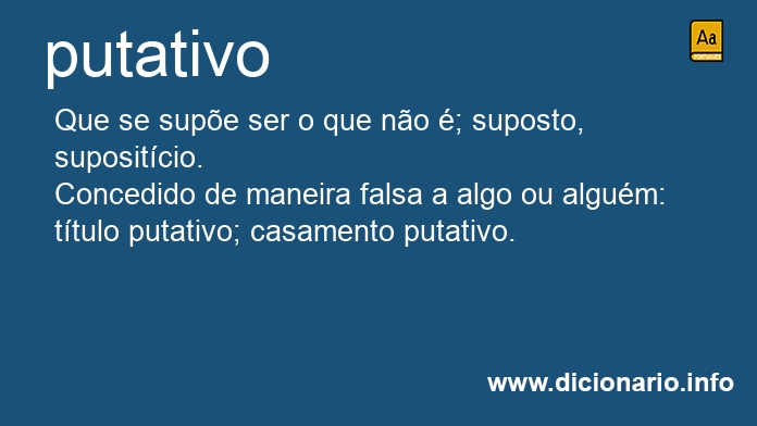 Significado de putativo