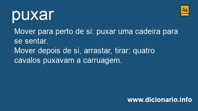 Significado de puxar